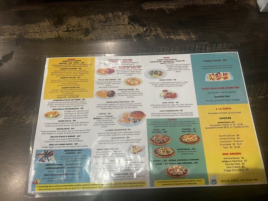 Menu photo 1 Andale Mexican Restaurant Simpsonville, KY Menu photo 1 Andale Mexican Restaurant Simpsonville, KY