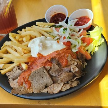 Stockhome - Kebab plate with lamb and fries - Mediterranean Near Me - Petaluma, California