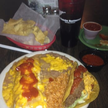 El Rancho Restaurant - El Rancho Combo F ( Green Chili Burro Enchilada Style, Taco, Rice, Beans) - Mexican Near Me - Pinetop, Arizona El Rancho Restaurant - El Rancho Combo F ( Green Chili Burro Enchilada Style, Taco, Rice, Beans) - Mexican Near Me - Pinetop, Arizona