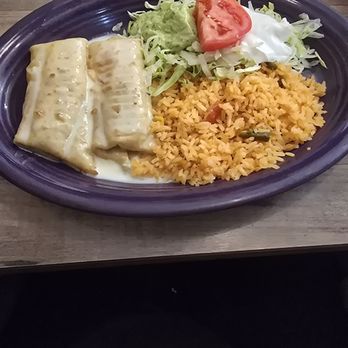 El paso Mexican Grill - Shredded beef chimichanga with Spanish rice - Bars Near Me - Blairsville, Pennsylvania
