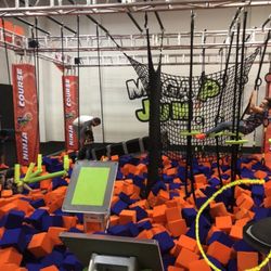 Mega Jump - An accident happened during one of the jumping games. When my child jumped into the circle, he hurt his leg.