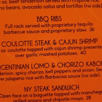 Barbacoa Grill - The BBQ ribs are awful and like everything on the menu, massively overpriced. Staff is fantastic, though. - Steakhouses Near Me - Boise, Idaho