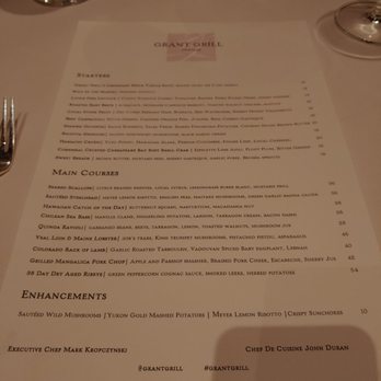 The Grant Grill - Menu aa of August 2019 - Diners Near Me - San Diego, California The Grant Grill - Menu aa of August 2019 - Diners Near Me - San Diego, California