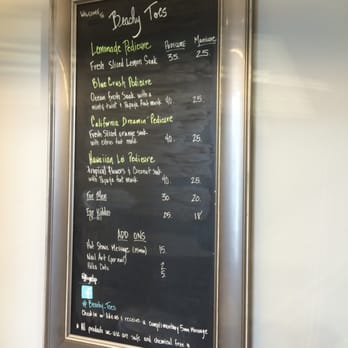 Beachy Toes - Menu - Hair Stylists Near Me - Encinitas, California