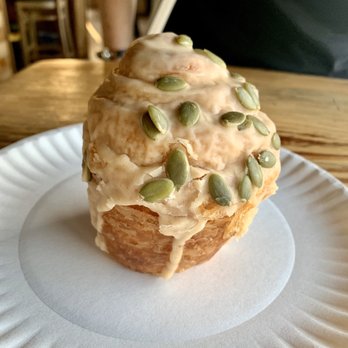 Honeysuckle Tea House - Pumpkin Spice Croffin (croissant and muffin fusion) - Coffee & Tea Near Me - Chapel Hill, North Carolina