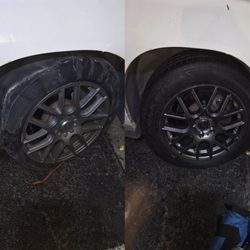 Fix N Fly Roadside - Flat tire? We replaced this shredded tire on-site fast. Mobile tire service, emergency roadside help & Dallas tire repair near you!