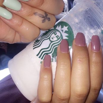 Darian Luxury Nails & Spa - Left is a fill with gel polish, the right is a full set with gel polish - Nail Salons Near Me - Coolidge, Arizona Darian Luxury Nails & Spa - Left is a fill with gel polish, the right is a full set with gel polish - Nail Salons Near Me - Coolidge, Arizona