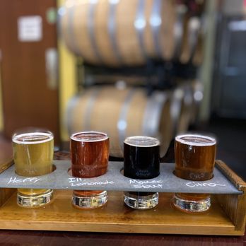 Rally King Brewing - a flight of beers - Breweries Near Me - Fort Collins, Colorado Rally King Brewing - a flight of beers - Breweries Near Me - Fort Collins, Colorado