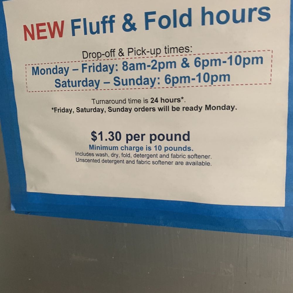 Current pricing and hours