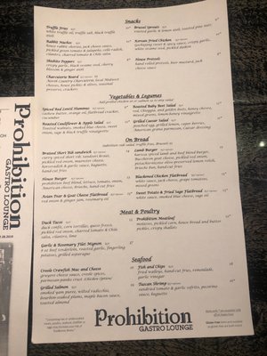 Menu photo 2 Prohibition Gastro Lounge Powell, OH Menu photo 2 Prohibition Gastro Lounge Powell, OH