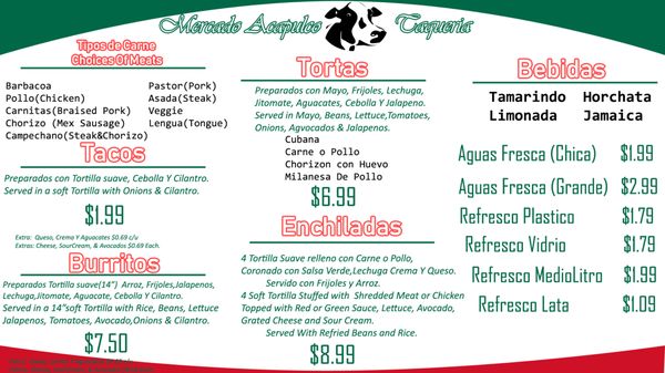 Menu photo 6 Mercado Acapulco Atlanta, GA