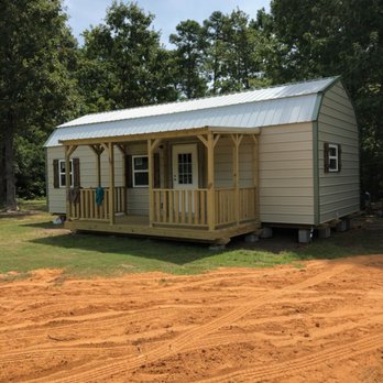 JM Portable Buildings - 14'x34' Finished Cabin w/ 3/4 Bath, Kitchen, Livingroom, Bedroom and 8'x16' Porch - Sheds & Outdoor Storage Near Me - Bryan, Texas JM Portable Buildings - 14'x34' Finished Cabin w/ 3/4 Bath, Kitchen, Livingroom, Bedroom and 8'x16' Porch - Sheds & Outdoor Storage Near Me - Bryan, Texas