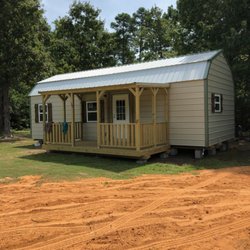 JM Portable Buildings - 14'x34' Finished Cabin w/ 3/4 Bath, Kitchen, Livingroom, Bedroom and 8'x16' Porch