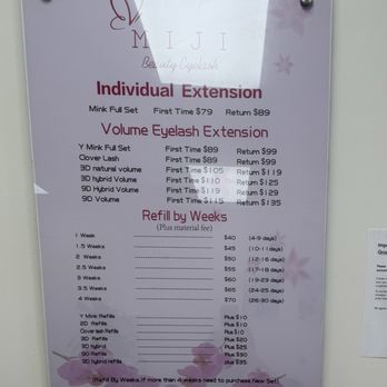 Miji Beauty eyelash - Price list - Eyelash Service Near Me - Van Nuys , California Miji Beauty eyelash - Price list - Eyelash Service Near Me - Van Nuys , California