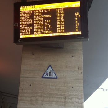 Stazione Salerno - Departure board outside by the tracks - Train Stations Near Me - Salerno, SA