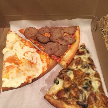 Gino's Pizza - Ravioli slice, meatball slice, chicken Marsala slice - Pizza Near Me - New Hyde Park, New York