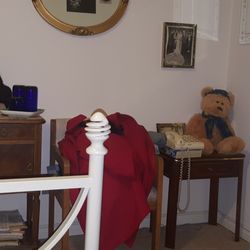 Smugglers Inn Bed & Breakfast - Room - red jacket and junk on the chair is mine.