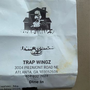Trap Wingz ATL - Proof of purchase ans WVWNT - Chicken Wings Near Me - Atlanta, Georgia