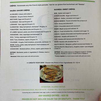 Bitton Bistro Cafe - Menu - Creperies Near Me - Islamorada, Florida