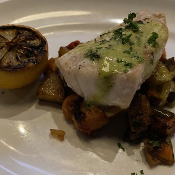 The Fitzroy - Rockfish on bed of sweet potato hash - American Near Me - Charlottesville, Virginia