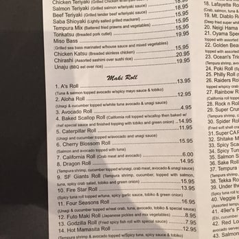 Oyama Sushi - Some menu pics. I tried to find one online but they are still working on the website. - Japanese Near Me - Greenbrae, California