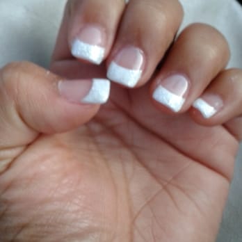 Platinum Nails & Spa - powder gel glitter french tip done by Lee - Nail Salons Near Me - Oceanside, California Platinum Nails & Spa - powder gel glitter french tip done by Lee - Nail Salons Near Me - Oceanside, California