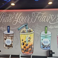 Buns On Fire - Glendale Heights - Boba mural