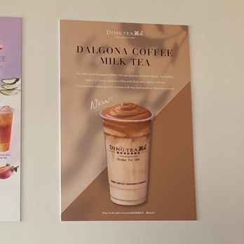 Ding Tea Rosenberg - Dalgona coffee is the only coffee they have.  You can adjust sugar and change milk - Bubble Tea Near Me - Rosenberg, Texas
