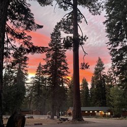 Reds Meadow Resort & Pack Station - The store at sunset.