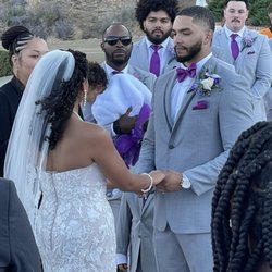 Hacienda Reyes - Vows in front of the fountain