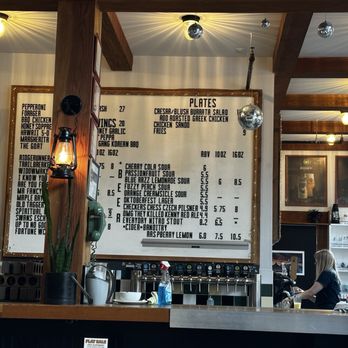 Backcountry Brewing - Menu on wall but also on QR code - Pizza Near Me - Squamish, British Columbia