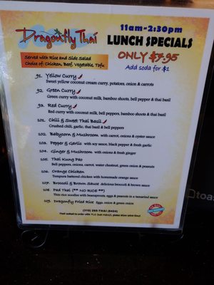 Menu photo 8 Dragonfly Thai Rolling Hills Estates, CA