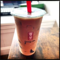 Iced Vietnamese coffee with herbal jelly