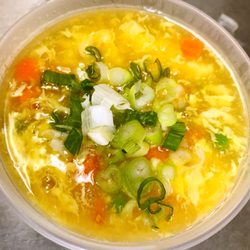 Orange & Chicken - Egg Drop soup, rich, warm and creamy.