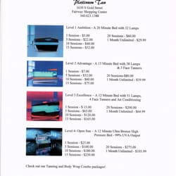 Platinum Tan - We offer 4 levels of tanning, and custom airbrush spray tanning.