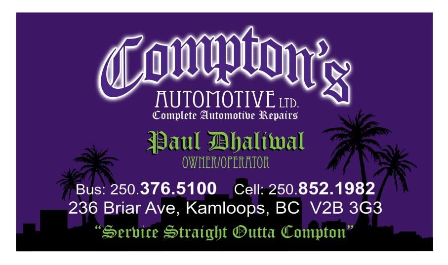 COMPTON’S AUTOMOTIVE Updated August 2024 940 Halston Avenue, Kamloops, British Columbia