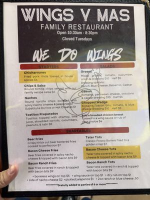Menu photo 2 Wings Y Mas Tucson, AZ Menu photo 2 Wings Y Mas Tucson, AZ