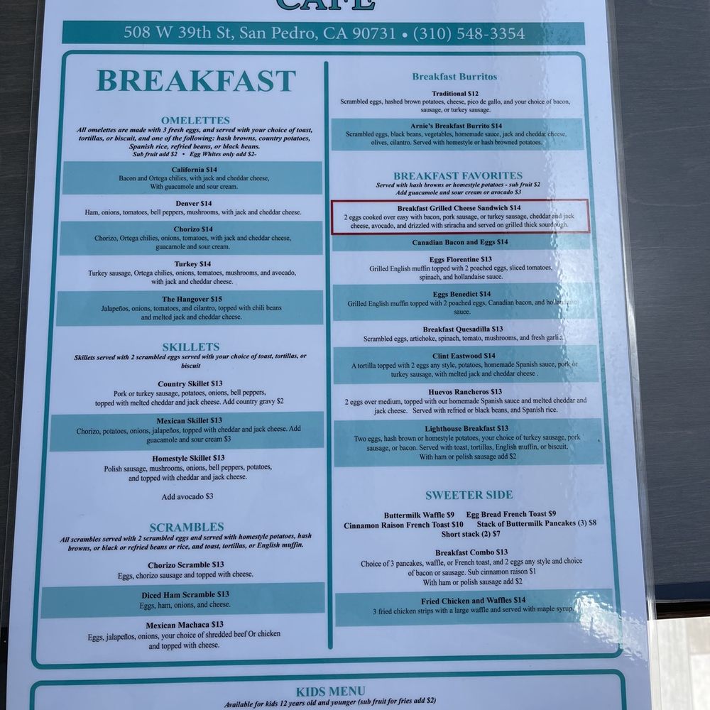 Lighthouse Cafe - Breakfast menu - Breakfast & Brunch Near Me - San Pedro, California Lighthouse Cafe - Breakfast menu - Breakfast & Brunch Near Me - San Pedro, California