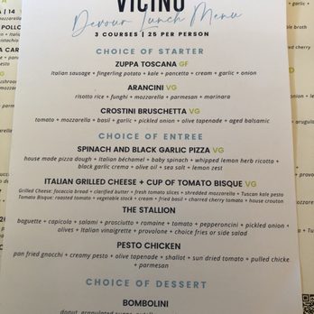 Vicino - Devour menu - Italian Near Me - Indianapolis, Indiana