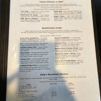 Odie's Bar & Grill - Menu - Bars Near Me - Ely, Iowa