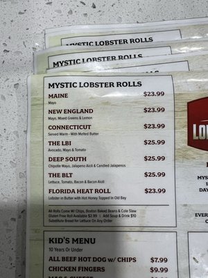 Menu photo 1 Mystic Lobster Roll Daytona Beach, FL