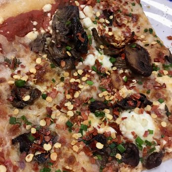 BrewDog Cincinnati - Wild Mushroom Pizza covered in crushed red pepper to give it some flavor. - Breweries Near Me - Cincinnati, Ohio
