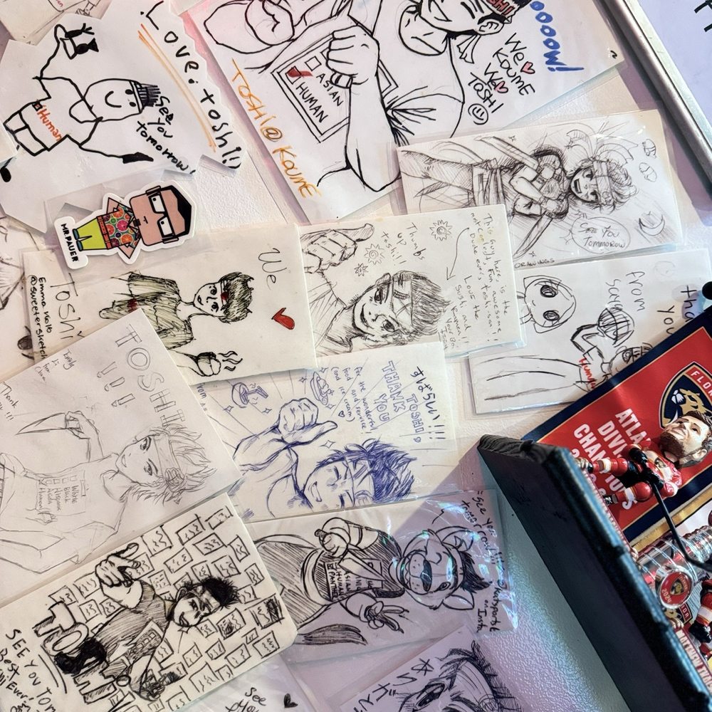 Koume Japanese Restaurant - The wall of fame from Toshi - Japanese Near Me - Plantation, Florida
