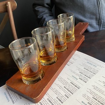 The State - Whisky flight. Husband got to pick 4 whisky's that he wanted to try - Whiskey Bars Near Me - Rancho Cucamonga, California The State - Whisky flight. Husband got to pick 4 whisky's that he wanted to try - Whiskey Bars Near Me - Rancho Cucamonga, California