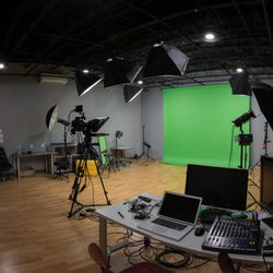 Over of studio shooting space