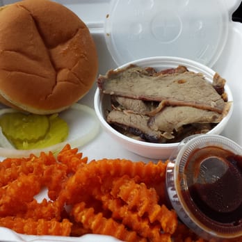 Phelp's Hog Heaven - my unseasoned brisquet combo with pencil sweet potato fries and hard bun - Barbeque Near Me - Coffeyville, Kansas Phelp's Hog Heaven - my unseasoned brisquet combo with pencil sweet potato fries and hard bun - Barbeque Near Me - Coffeyville, Kansas