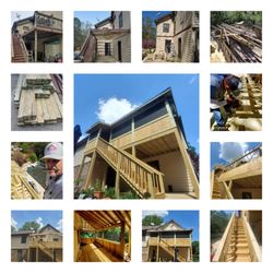 Middle Ga Handyman - Beautiful deck build uv blocking privacy screen. Plant ledges. Metal roof.