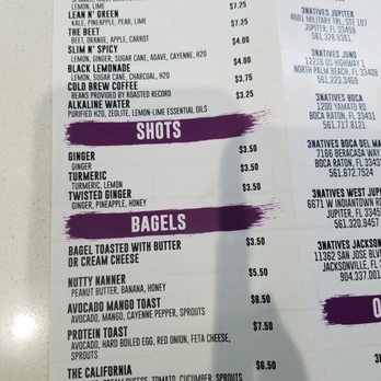 3Natives - Juices shots and bagels - Acai Bowls Near Me - Pembroke Pines, Florida 3Natives - Juices shots and bagels - Acai Bowls Near Me - Pembroke Pines, Florida