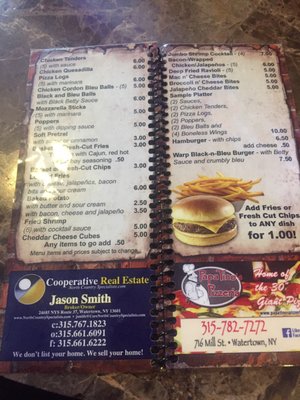Menu photo 1 Time Warp Tavern Watertown, NY Menu photo 1 Time Warp Tavern Watertown, NY