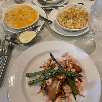 Eddie Merlot's - Sea Bass, Eddie 's Potatoes, Macaroni and Cheese, Brussels Sprouts - Steakhouses Near Me - Bloomfield Hills, Michigan